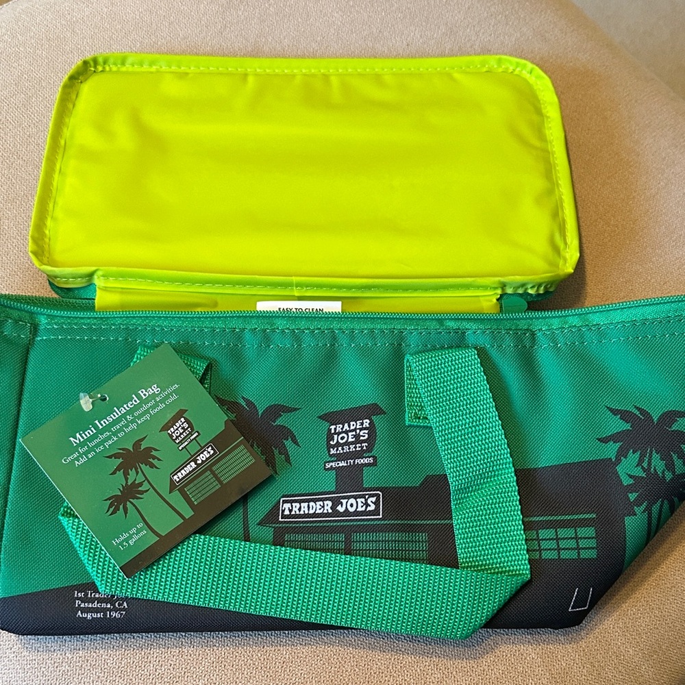 Trader Joe's Green mini  Insulated tote Bag